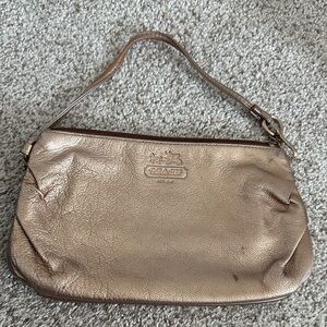 Coach Metallic Bronze Wristlet